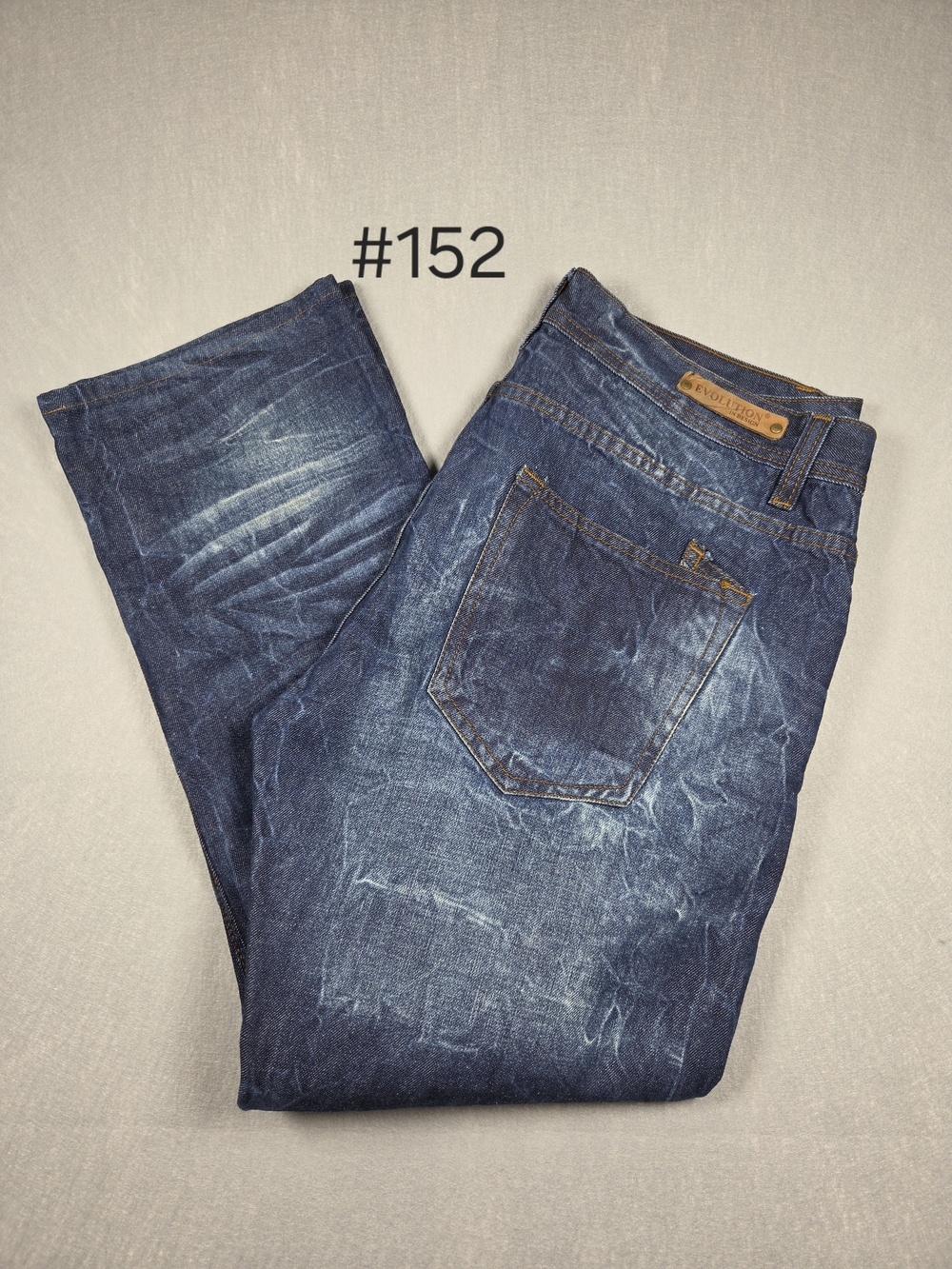 Evolution in Design Men's Dark Wash Distressed Jeans - Size 36x30